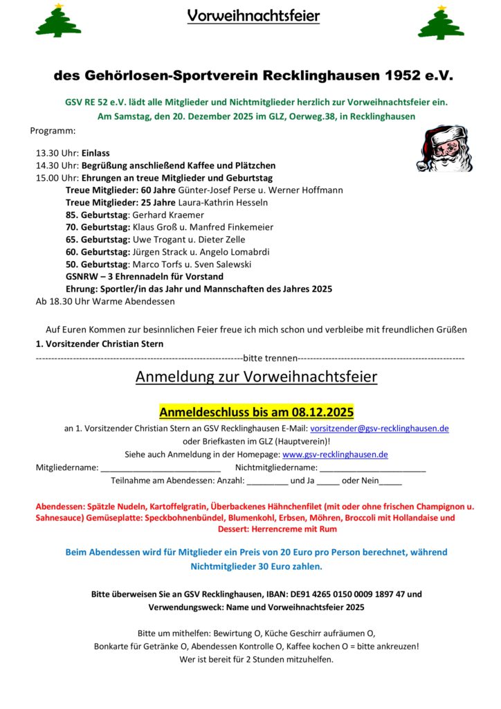Hauptverein vorweihnachtsfeier einladung am 20 12 2025 724x1024
